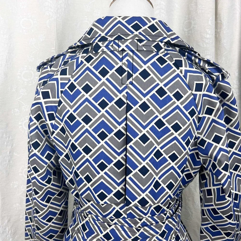 Kate Spade New York Lettie printed cotton short trench coat